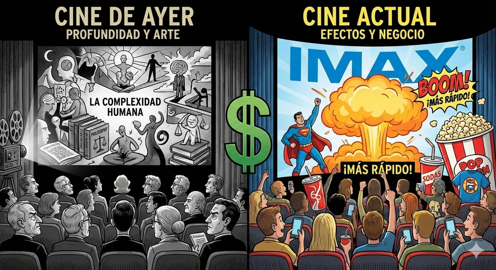 La simplicidad del cine actual. Infantilización y pena profunda.